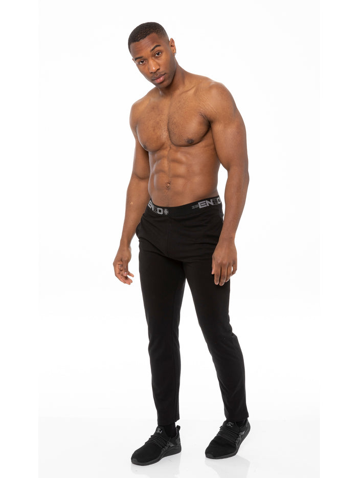 Enzo Jeans Milo Waistband Lounge Pants - Black