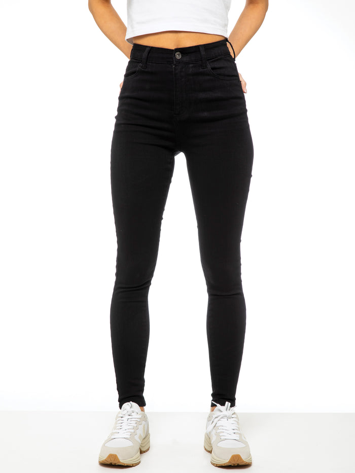 Enzo Jeans Molly High Rise Skinny Jeans - Black