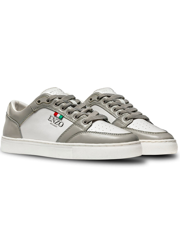 Enzo Jeans Monza Low Trainer - White