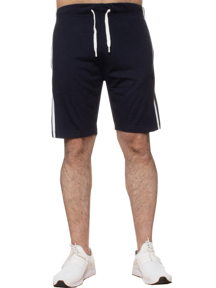 Enzo Jeans Nico Striped Lounge Shorts - Blue