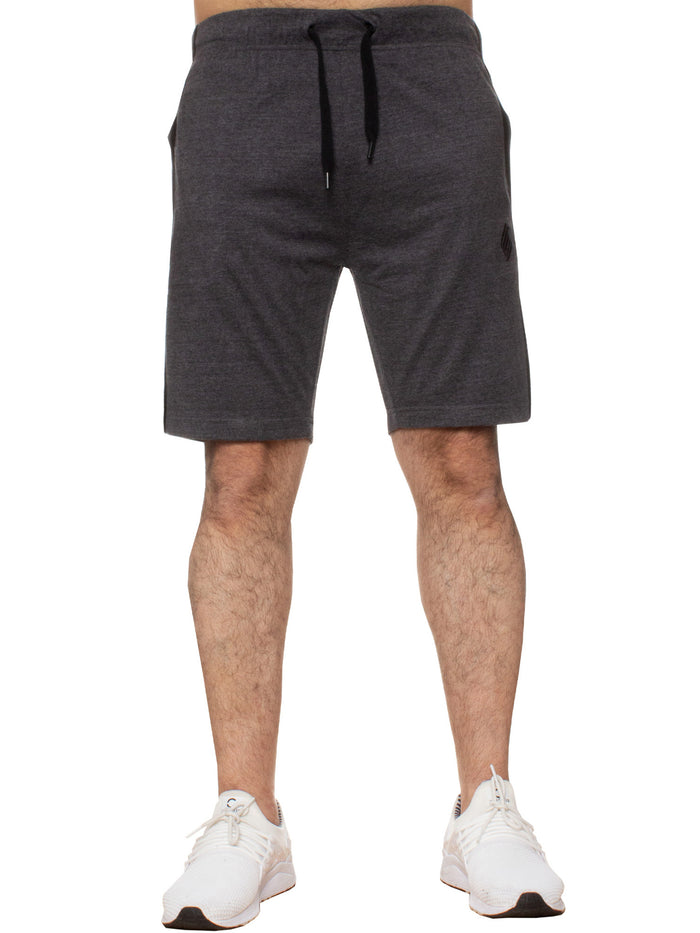 Enzo Jeans Nico Striped Lounge Shorts - Dark Grey