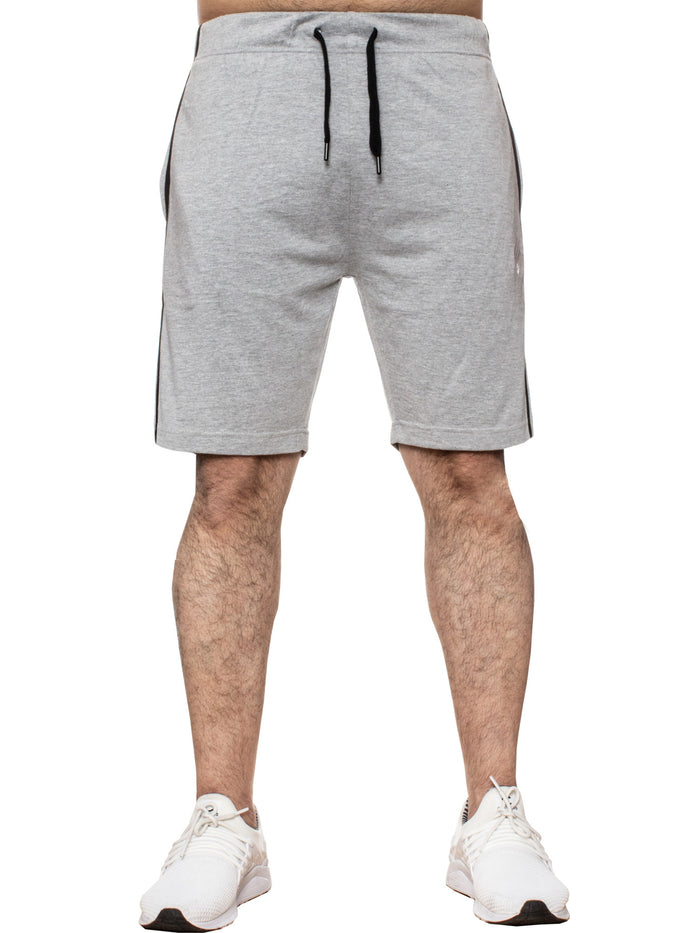 Enzo Jeans Nico Striped Lounge Shorts - Grey