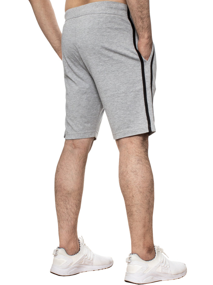 Enzo Jeans Nico Striped Lounge Shorts - Grey