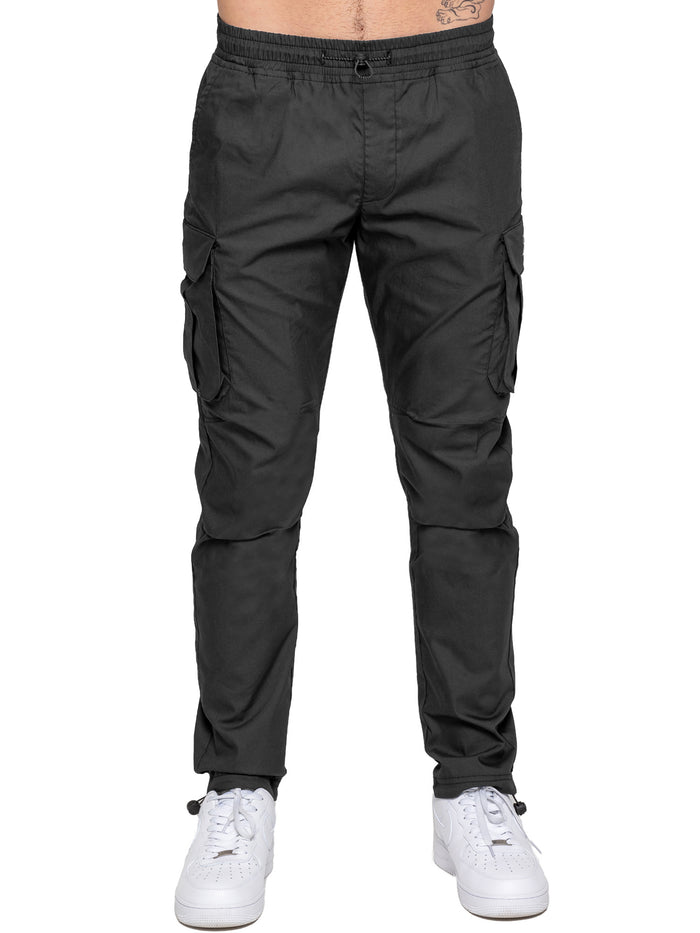 Enzo Jeans Nicolas Tapered Cargo Pants - Black