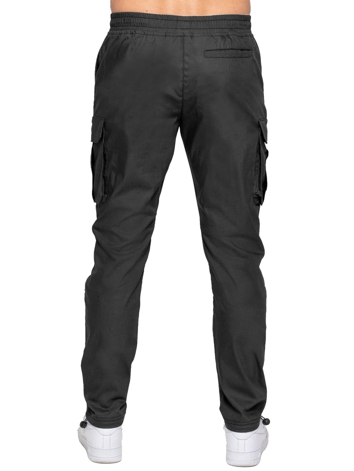 Enzo Jeans Nicolas Tapered Cargo Pants - Black