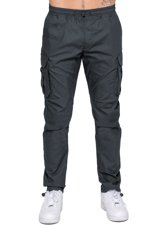 Enzo Jeans Nicolas Tapered Cargo Pants - Charcoal