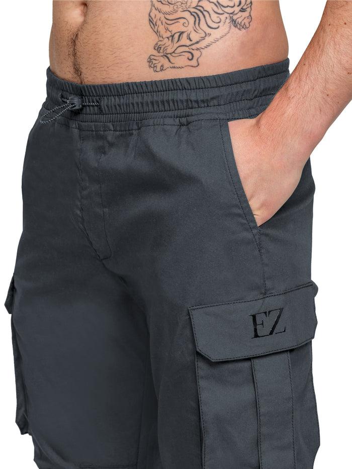 Enzo Jeans Nicolas Tapered Cargo Pants - Charcoal