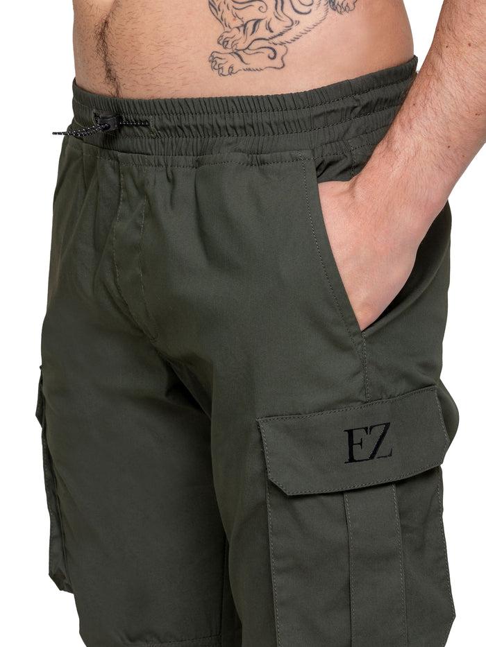 Enzo Jeans Nicolas Tapered Cargo Pants - Khaki