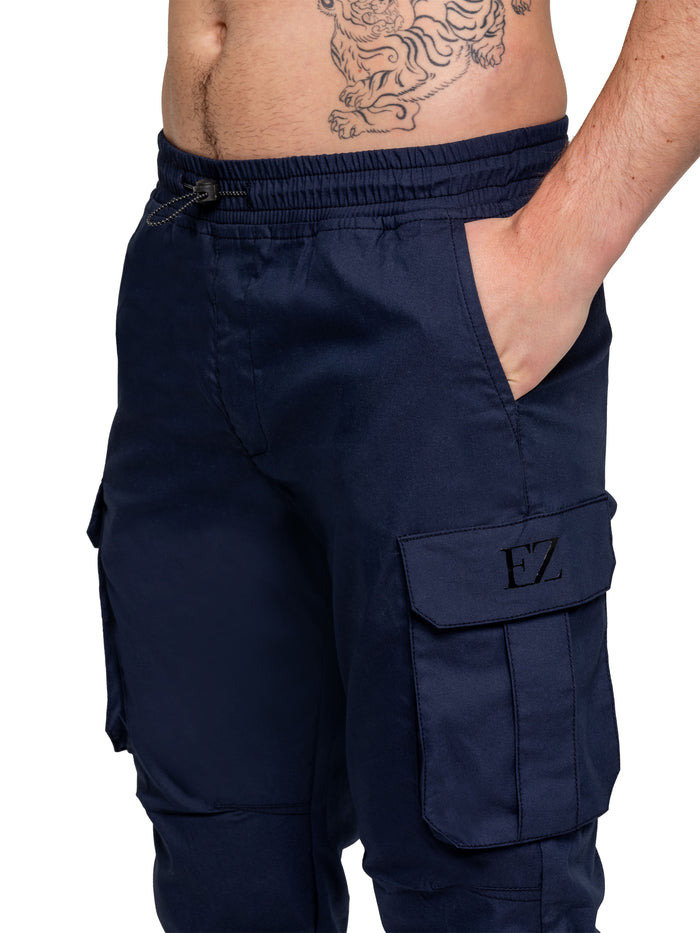 Enzo Jeans Nicolas Tapered Cargo Pants - Navy