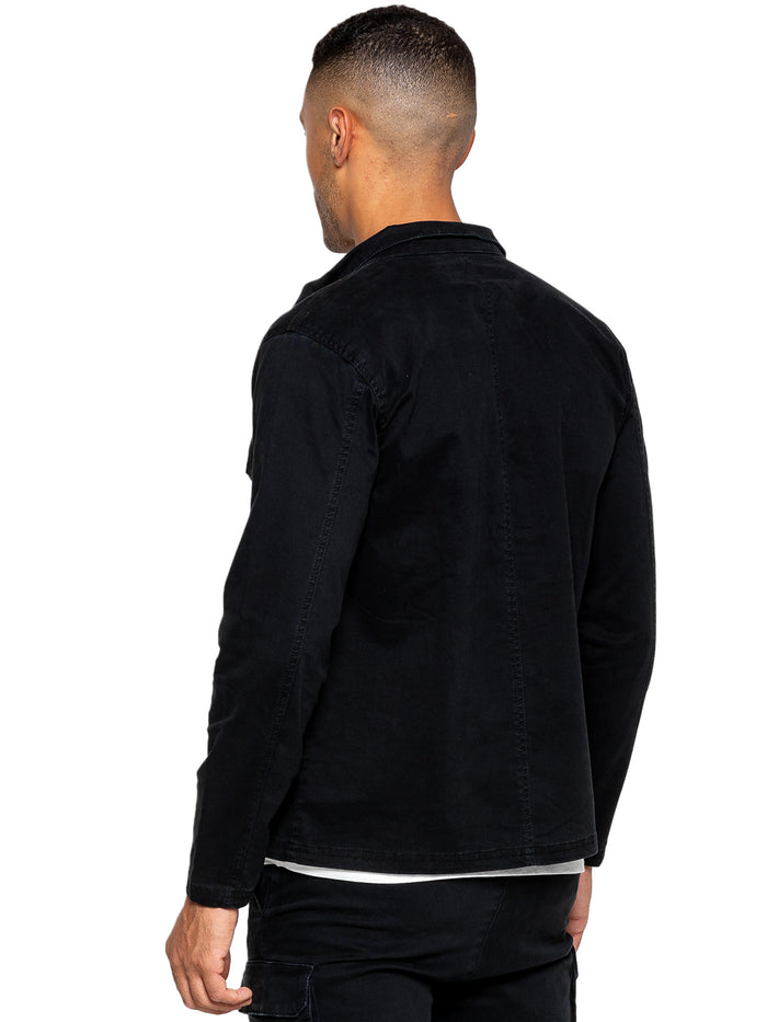 Enzo Jeans Nova Dye Cargo Jacket - Black