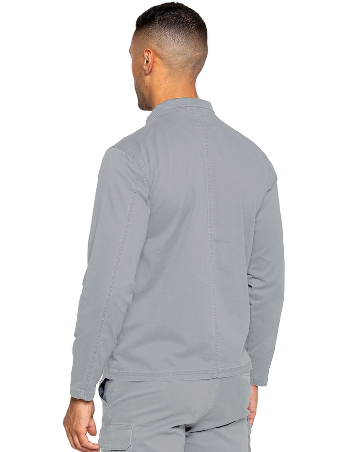 Enzo Jeans Nova Dye Cargo Jacket - Light Grey