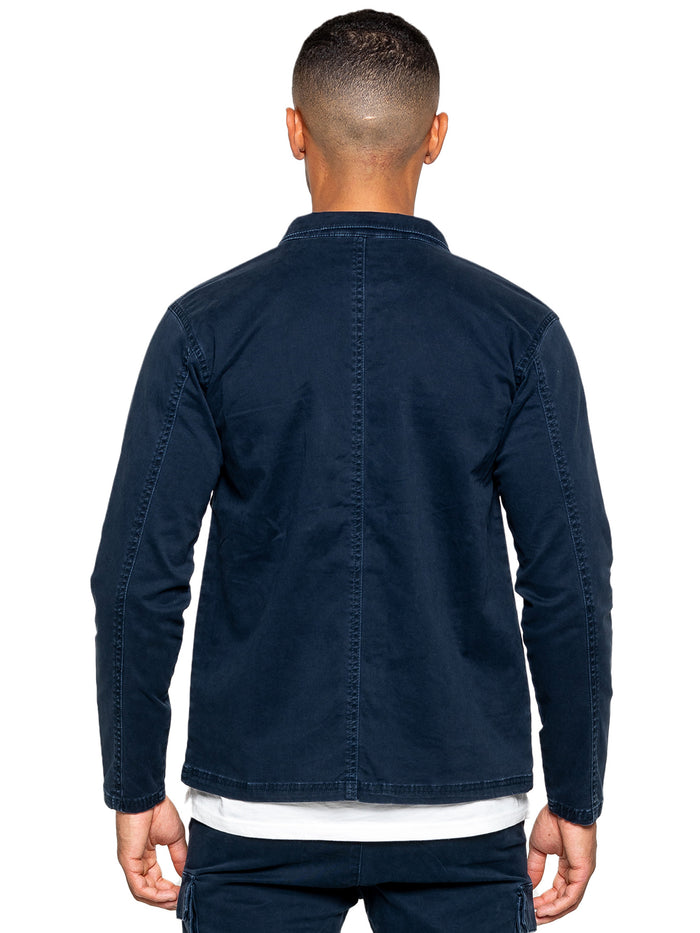 Enzo Jeans Nova Dye Cargo Jacket - Navy