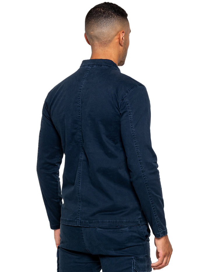Enzo Jeans Nova Dye Cargo Jacket - Navy
