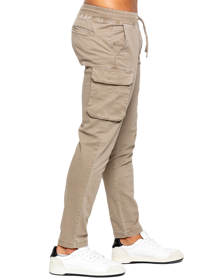 Enzo Jeans Nova Dye Cargo Pants - Beige