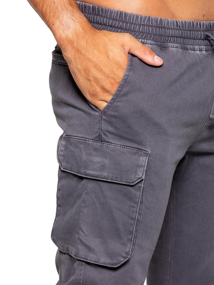 Enzo Jeans Nova Dye Cargo Pants - Grey