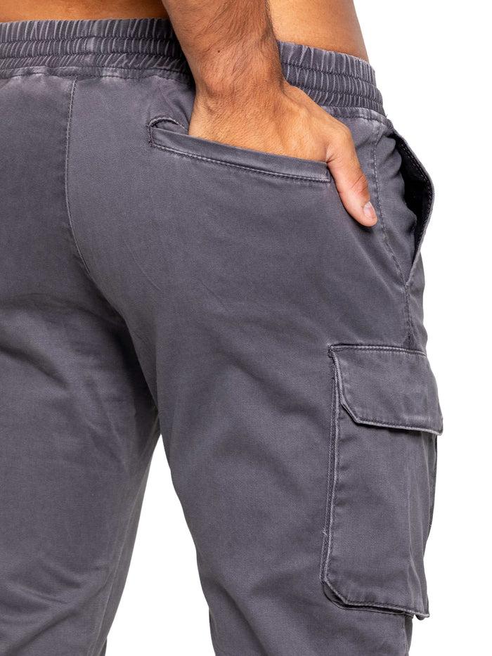Enzo Jeans Nova Dye Cargo Pants - Grey