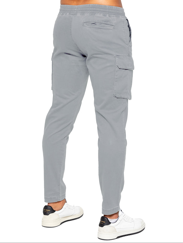 Enzo Jeans Nova Dye Cargo Pants - Light Grey