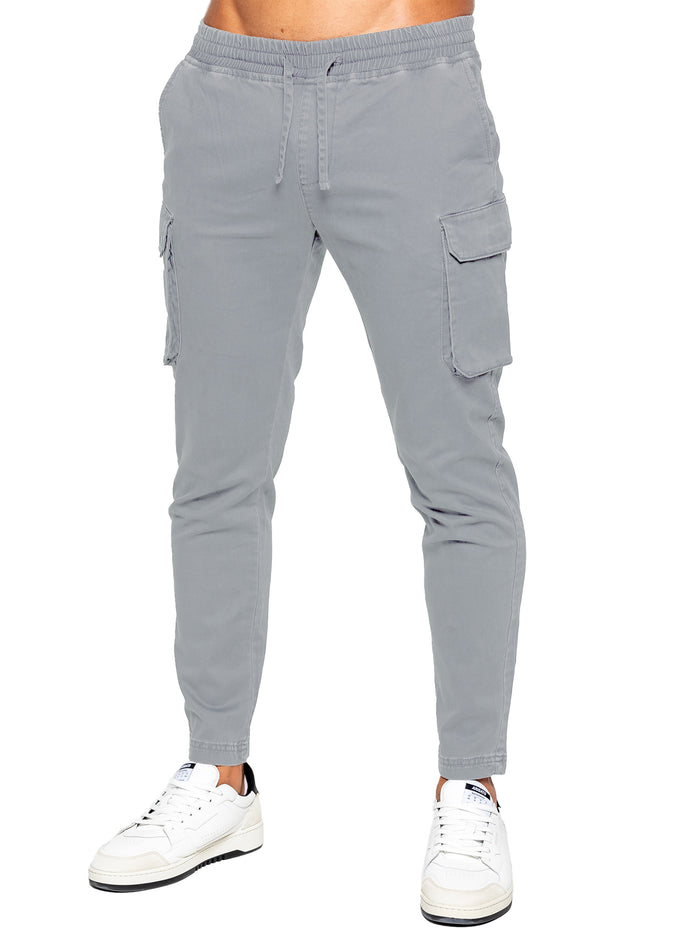 enzo jeans Nova Dye Cargo Pants - Light Grey