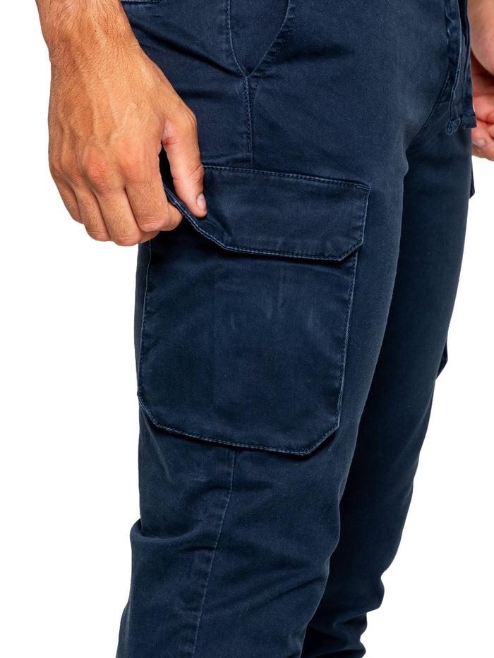 Enzo Jeans Nova Dye Cargo Pants - Navy
