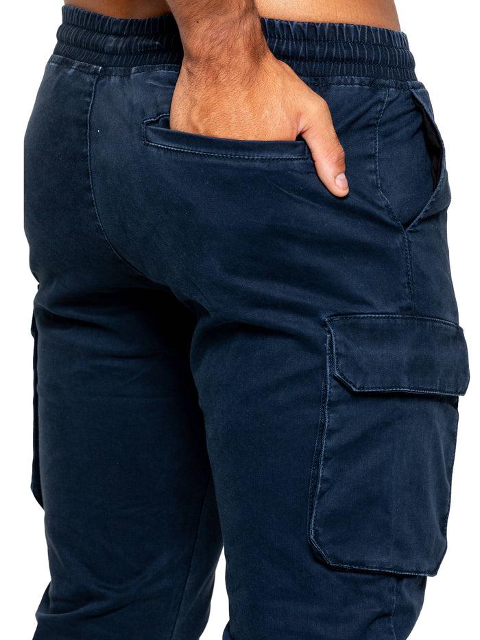 Enzo Jeans Nova Dye Cargo Pants - Navy