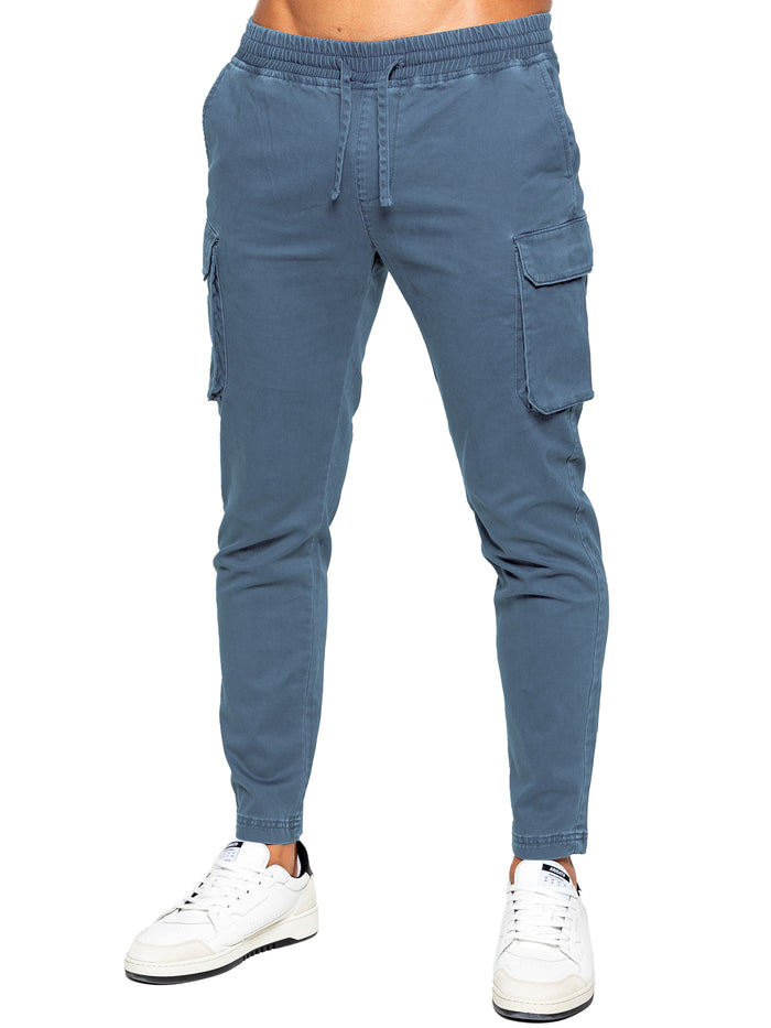 enzo jeans Nova Dye Cargo Pants - Steel Blue