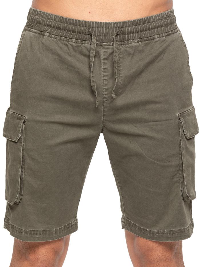 enzo jeans Nova Dye Cotton Cargo Shorts - Khaki