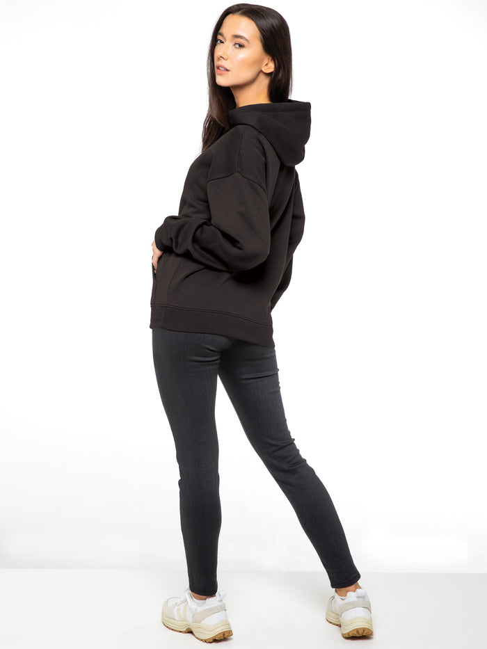 Enzo Jeans Oversized Essential Hoodie - Black