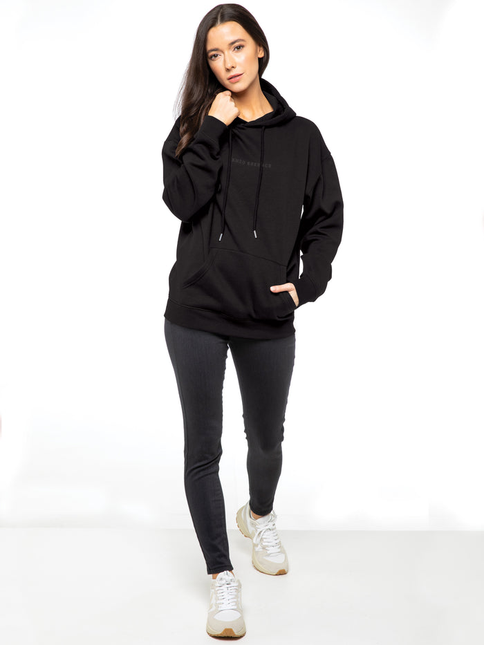 enzo jeans Oversized Essential Hoodie - Black