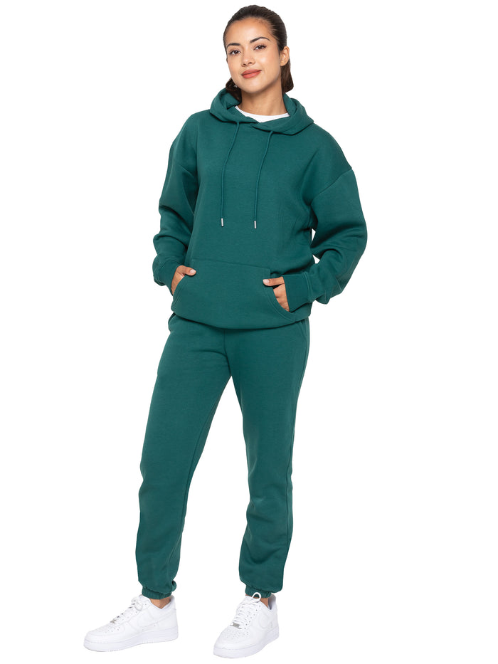 Enzo Jeans Oversized Essential Hoodie - Forest Green