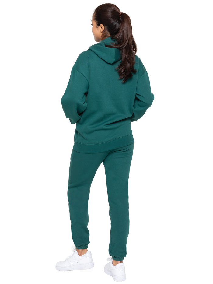 Enzo Jeans Oversized Essential Hoodie - Forest Green