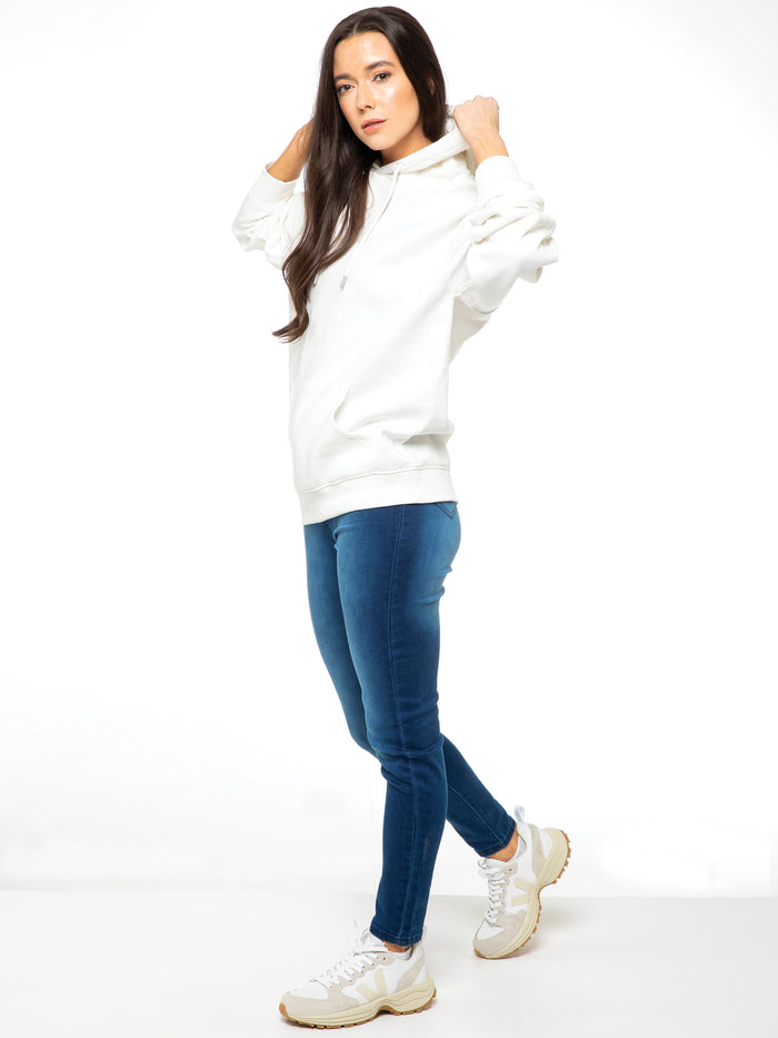 Enzo Jeans Oversized Essential Hoodie - Off White