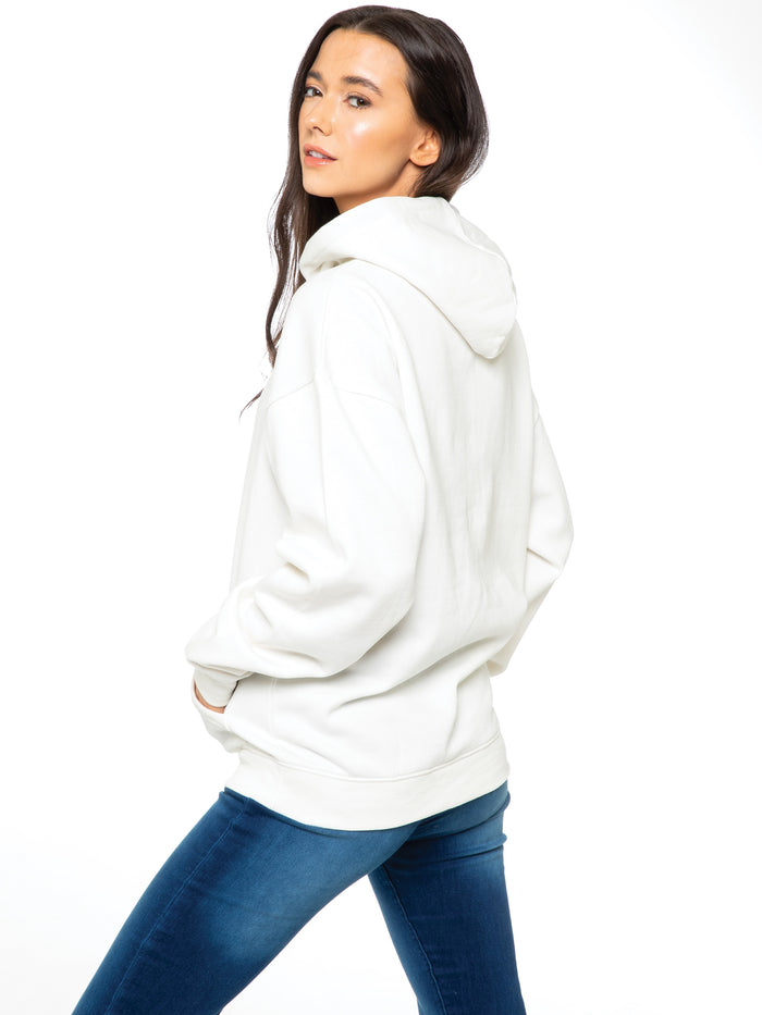 Enzo Jeans Oversized Essential Hoodie - Off White