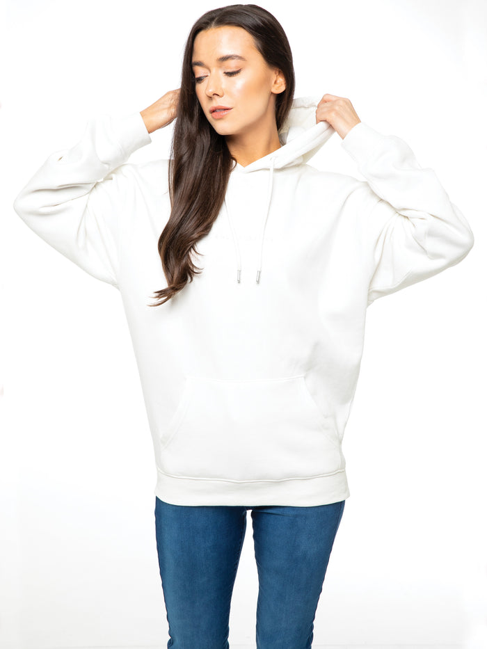 Enzo Jeans Oversized Essential Hoodie - Off White