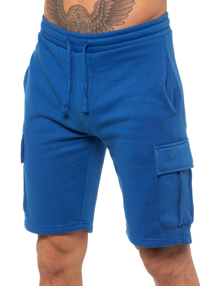 enzo jeans Raphael Fleece Cargo Shorts - Blue