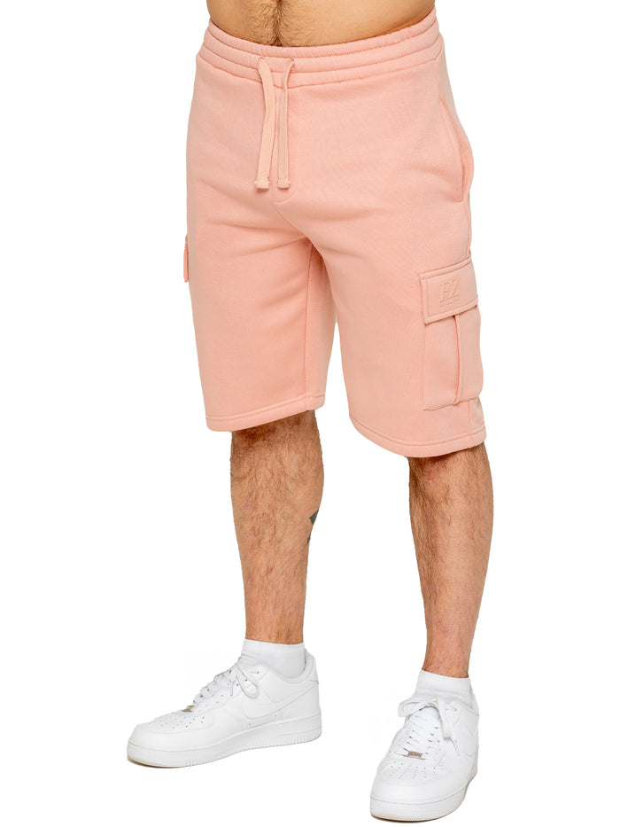 enzo jeans Raphael Fleece Cargo Shorts - Dusty Pink