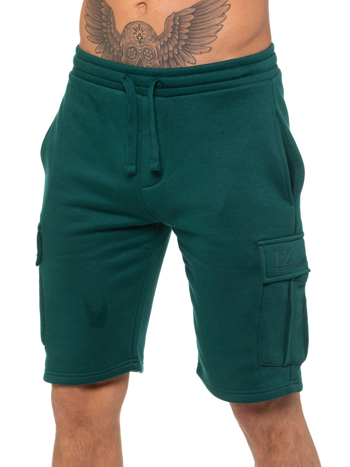 enzo jeans Raphael Fleece Cargo Shorts - Green