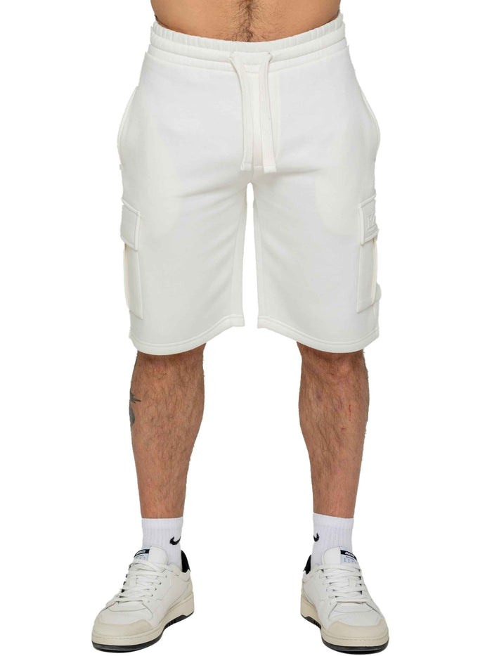 enzo jeans Raphael Fleece Cargo Shorts - Off White
