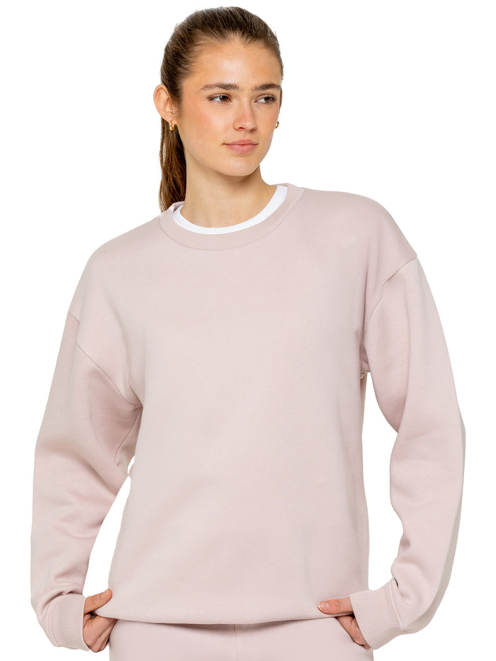 enzo jeans Relaxed Oversized Sweatshirt - Baby Pink
