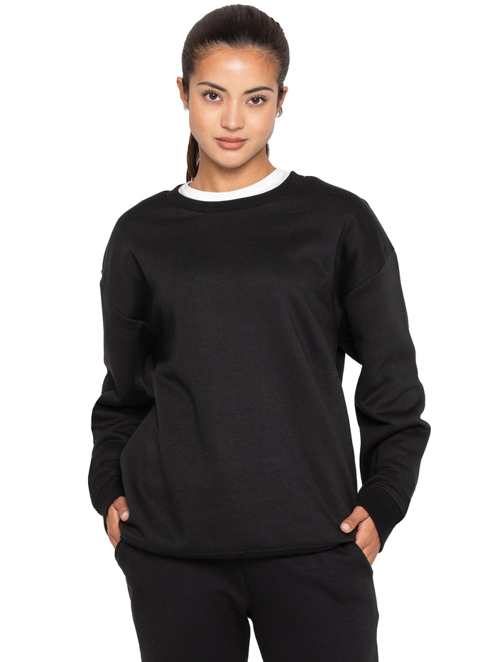 enzo jeans Relaxed Oversized Sweatshirt - Black