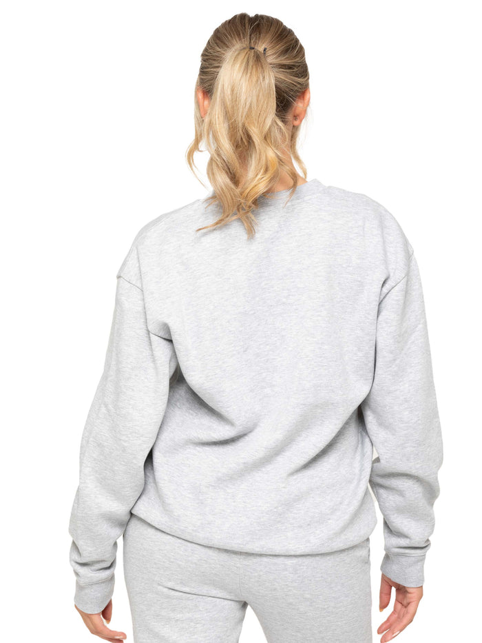 Enzo Jeans Relaxed Oversized Sweatshirt - Grey