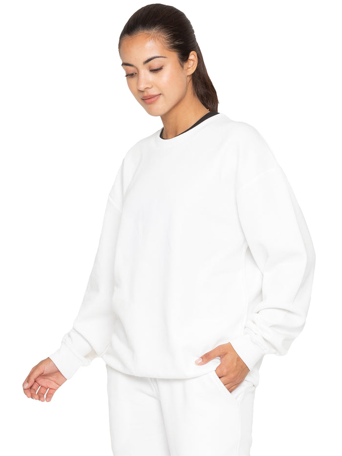 Enzo Jeans Relaxed Oversized Sweatshirt - Off White