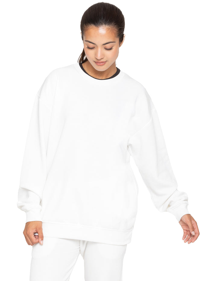 enzo jeans Relaxed Oversized Sweatshirt - Off White