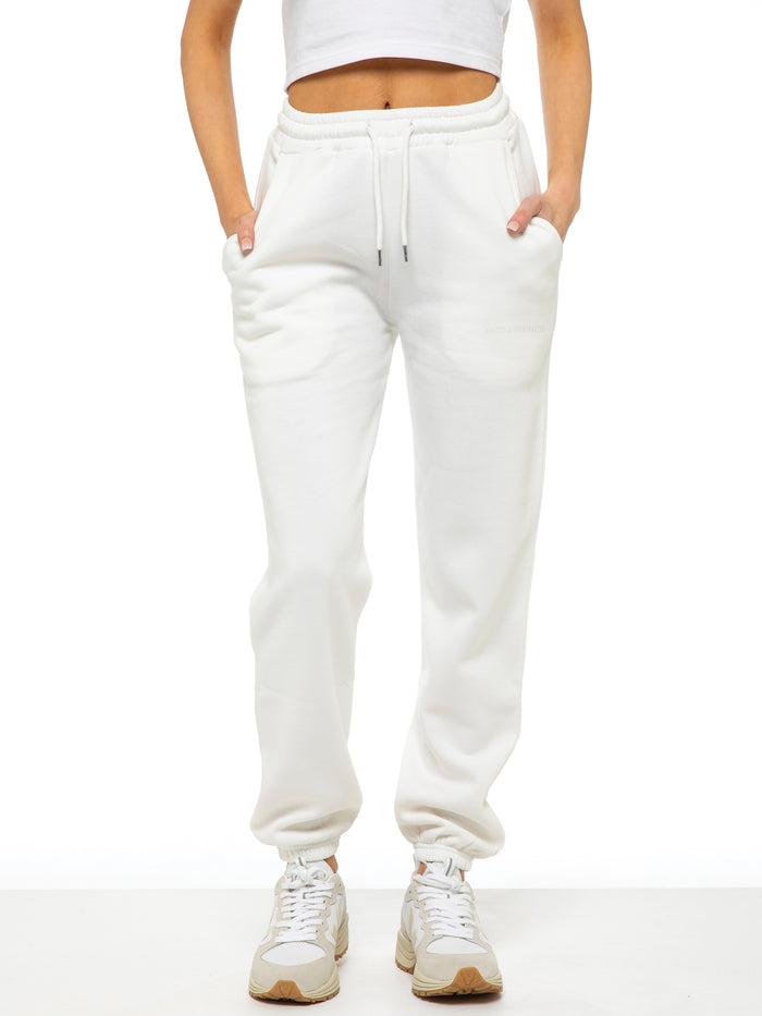 Enzo Jeans Relaxed Sweat Cuffed Jogger - Off White