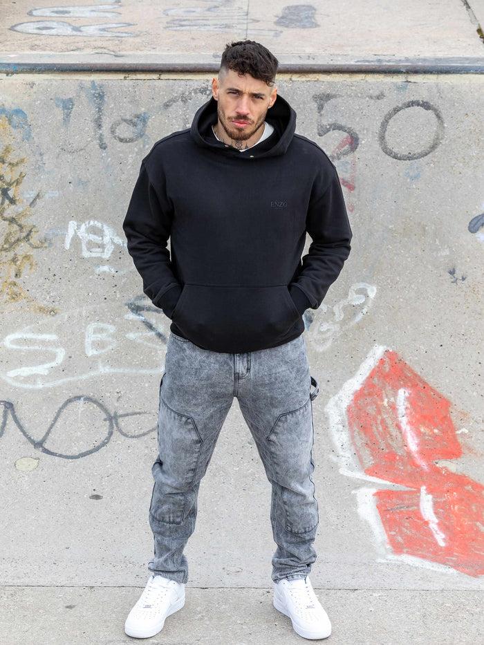 Enzo Jeans Renato Carpenter Denim Jeans - Grey