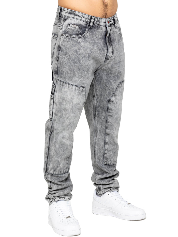 Enzo Jeans Renato Carpenter Denim Jeans - Grey