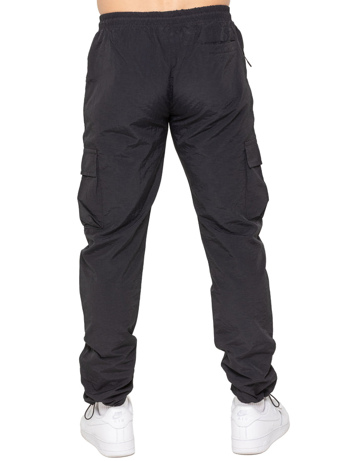 Enzo Jeans Samuele Crinkle Cargo Pants - Black