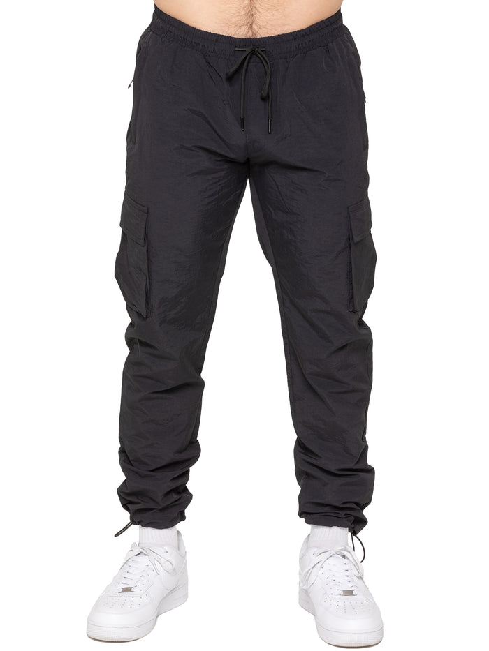 enzo jeans Samuele Crinkle Cargo Pants - Black