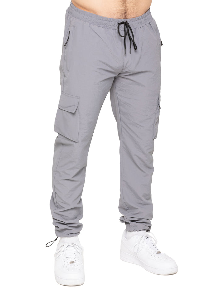 Enzo Jeans Samuele Crinkle Cargo Pants - Grey
