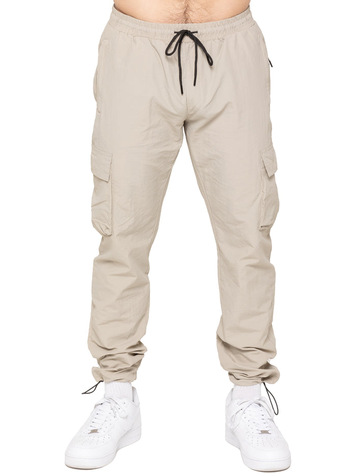 enzo jeans Samuele Crinkle Cargo Pants - Stone