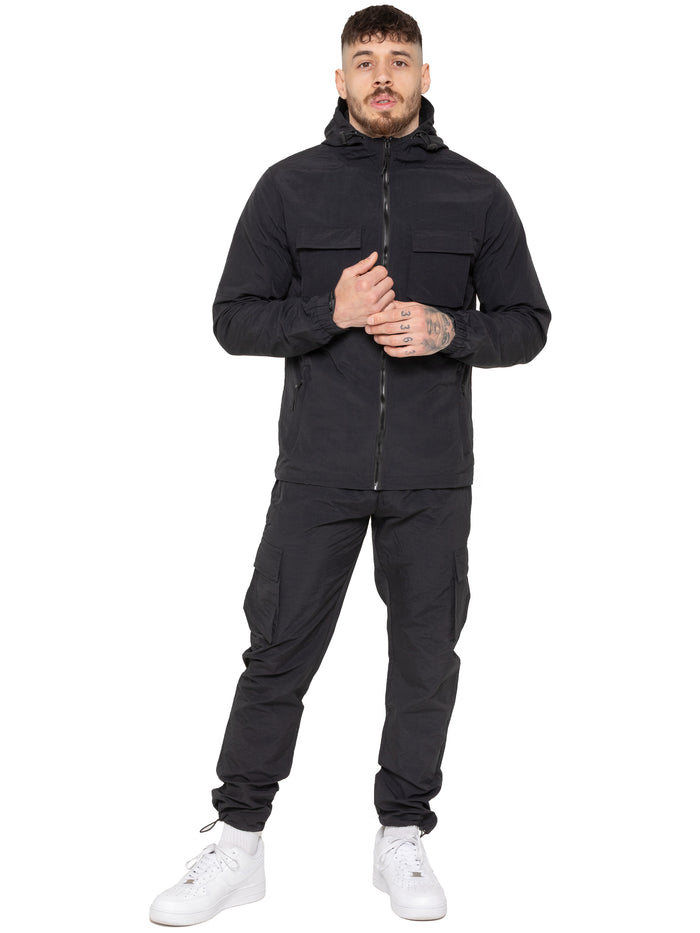 Enzo Jeans Samuele Crinkle Jacket - Black